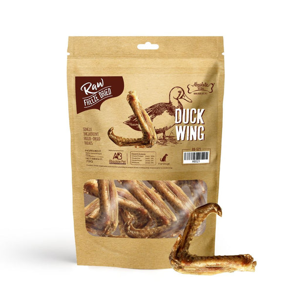 Absolute Bites Freeze-Dried Raw Duck Wings Dog Treats, 70g