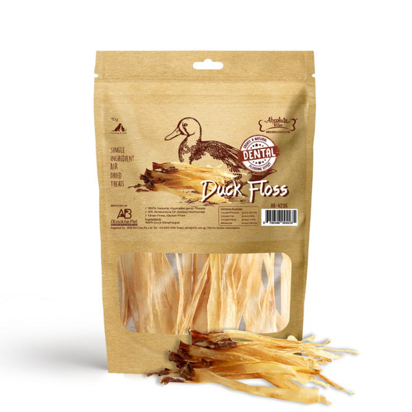 Absolute Bites Air-Dried Duck Floss Dog Treats, 130g
