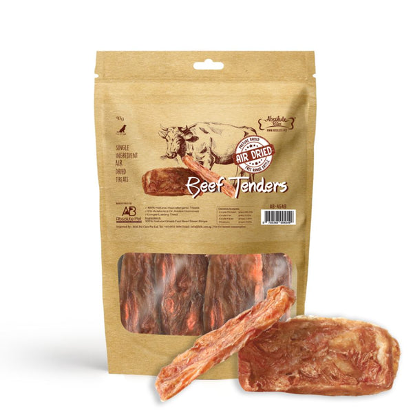 Absolute Bites Air-Dried Beef Tenders Dog Treats (2 Sizes)