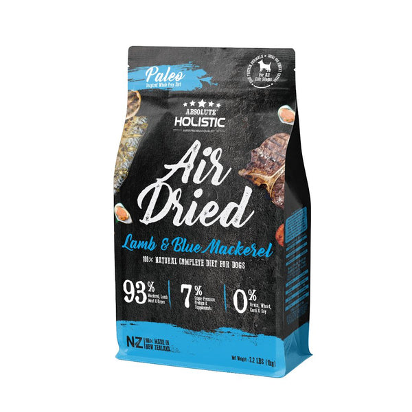 Absolute Holistic Air-Dried Lamb & Blue Mackerel Dog Food, 1kg