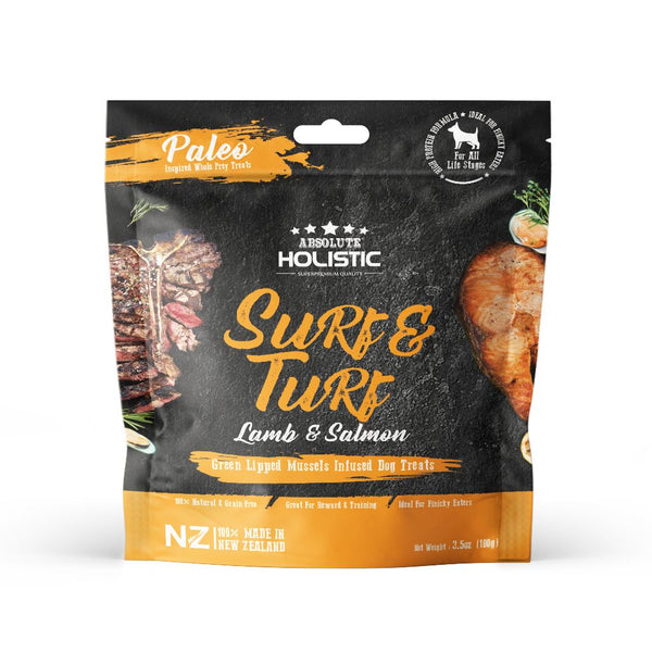 Absolute Holistic Surf & Turf Air-Dried Dog Treats, 100g