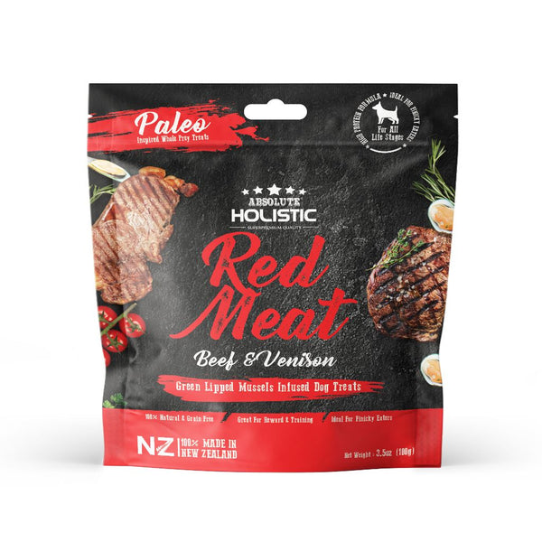 Absolute Holistic Red Meat Air-Dried Dog Treats, 100g