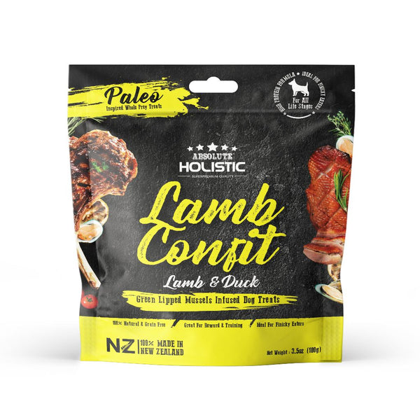 Absolute Holistic Lamb Confit Air-Dried Dog Treats, 100g