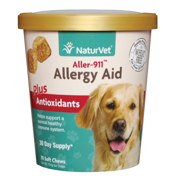 Naturvet Aller-911 Allergy Aid Plus Antioxidants Soft Chews Pet Supplement, 70 ct.