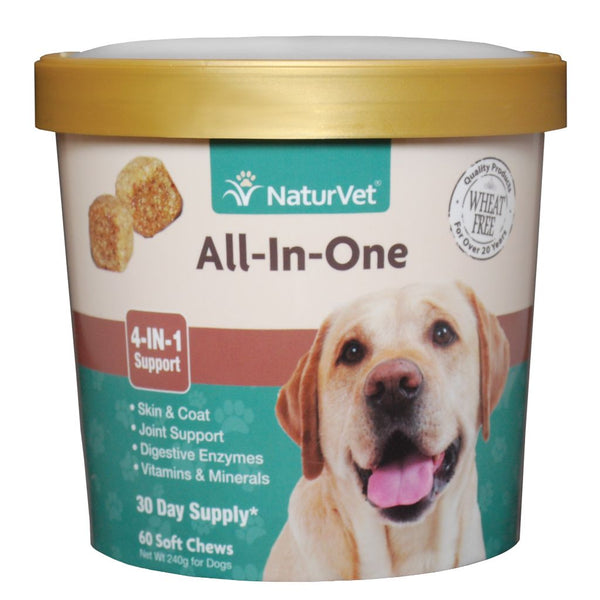 Naturvet All-In-One (4-IN-1 Support) Soft Chews Dog Supplement, 60 ct.