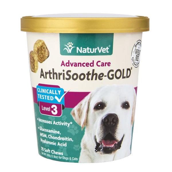 Naturvet Arthrisooth-GOLD Level 3 Soft Chews Dog Supplement, 70 Ct.