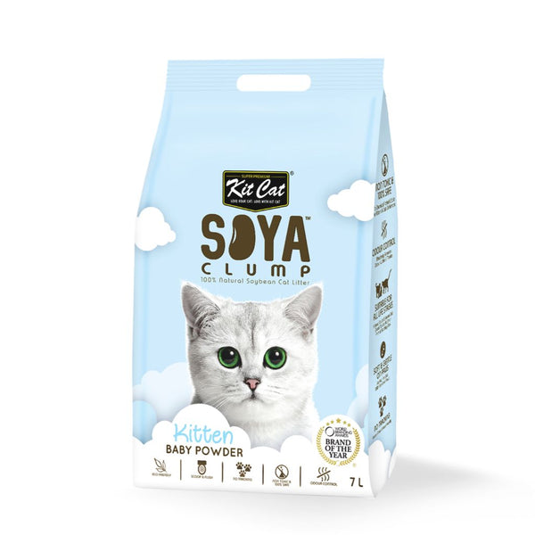 Kit Cat Soya Clump Baby Powder Cat Litter, 7L