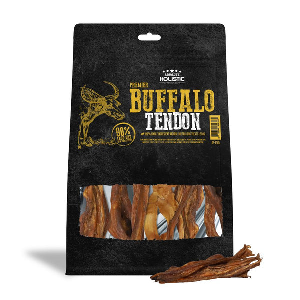 Absolute Holistic Premier Buffalo Tendon Jerky Dog Treats (2 Sizes)