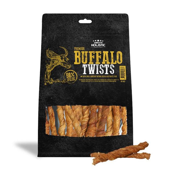 Absolute Holistic Premier Buffalo Twists Jerky Dog Treats (2 Sizes)