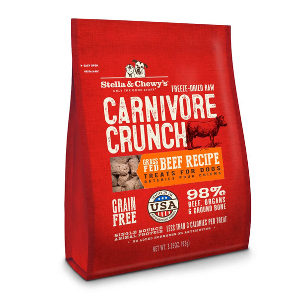 Stella & Chewy's Carnivore Crunch Beef Recipe Freeze-Dried Raw Dog Treats, 92g