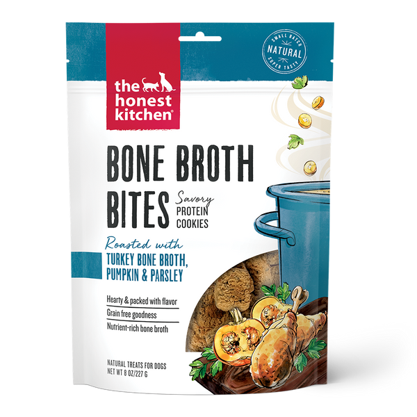 The Honest Kitchen- Bone Broth Bites Roasted with Turkey Bone Broth & Pumpkin, 8oz
