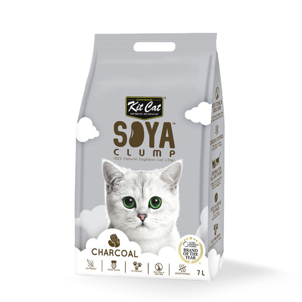 Kit Cat Soya Clump Charcoal Cat Litter, 7L