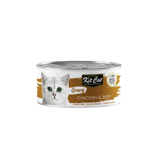 Kit Cat Gravy Chicken & Beef Wet Cat Food, 70g