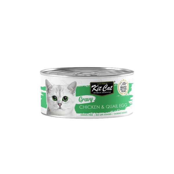 Kit Cat Gravy Chicken & Quail Egg Wet Cat Food, 70g