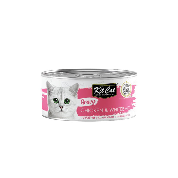 Kit Cat Gravy Chicken & Whitebait Wet Cat Food, 70g