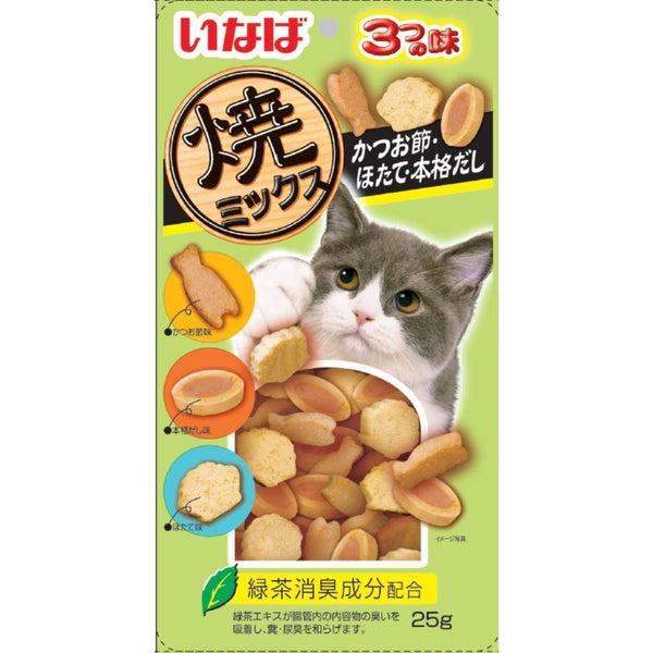 Ciao Soft Bits Mix Chicken Fillet with Tuna, Dried Bonito & Scallop Flavour Soft Cat Treats, 25g