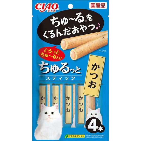 Ciao Churutto Tuna (Katsuo) Soft Cat Treats, 7g x 4