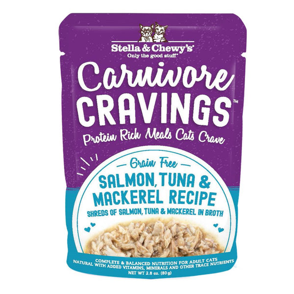 Stella & Chewy's Carnivore Cravings Salmon, Tuna & Mackerel Recipe Wet Cat Food, 2.8 oz