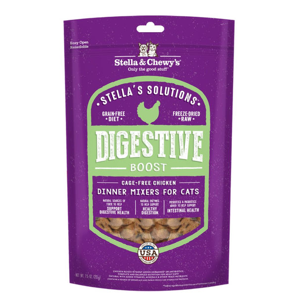 Stella & Chewy's Stella Solutions Digestive Boost Chicken Freeze-Dried Raw Cat Food Mixer, 213g