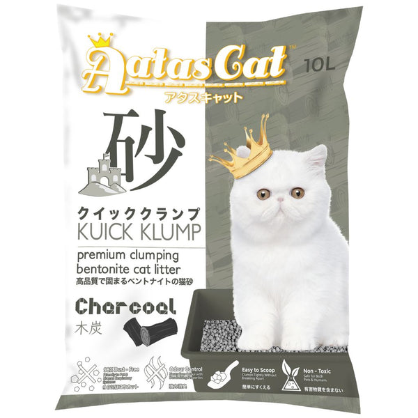 Aatas Cat Kuick Klump Charcoal Bentonite Cat Litter, 10L x 6