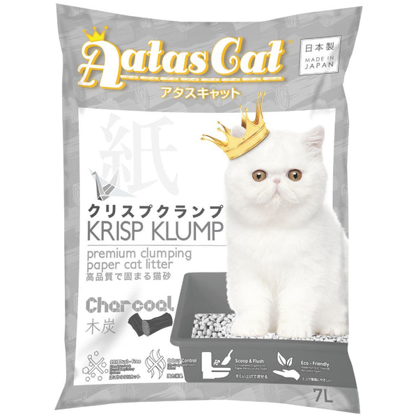 Aatas Cat Krisp Klump Charcoal Paper Cat Litter, 7L