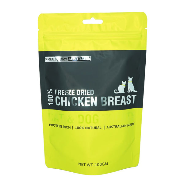 [30% OFF] Freeze Dry Australia Freeze-Dried Diced Chicken Breast Pet Treats, 100g