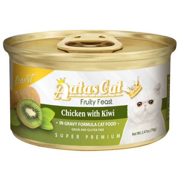 Aatas Cat Finest Fruity Feast Chicken with Kiwi in Gravy Cat Wet Food, 70g