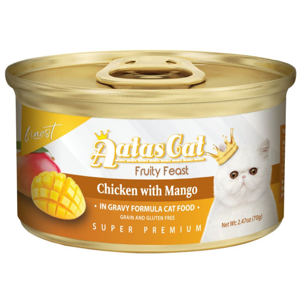 Aatas Cat Finest Fruity Feast Chicken with Mango in Gravy Cat Wet Food, 70g