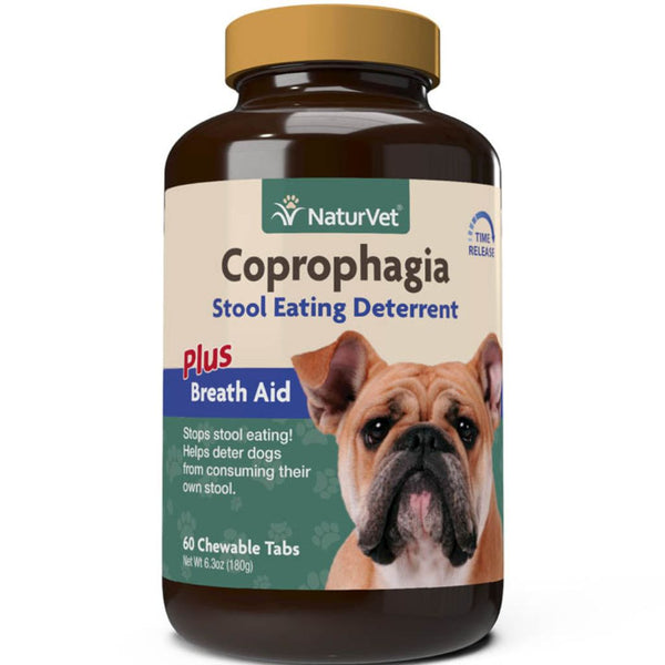 Naturvet Coprophagia Stool Eating Deterrent Chewable Dog Supplements, 60 ct.