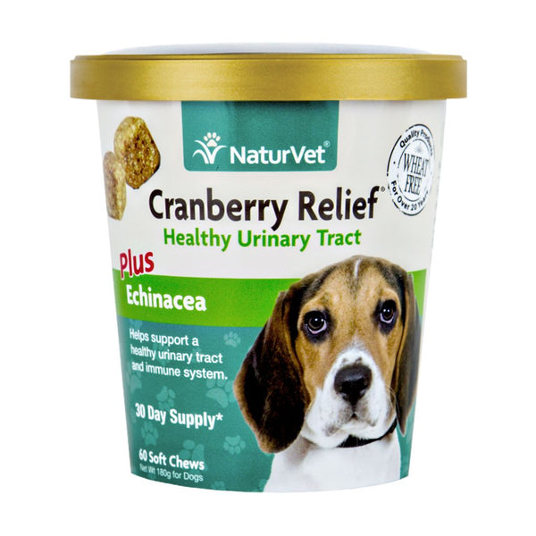 Naturvet Cranberry Relief Plus Echinacea Soft Chews Dog Supplement, 60 Ct.