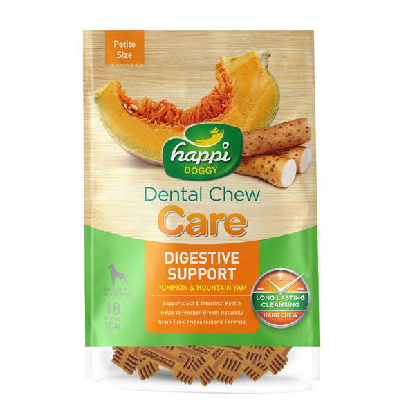 Happi Doggy Care Digestive Support Dog Dental Chews (2 Sizes)
