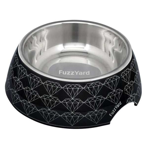 FuzzYard Black Diamond Easy Feeder Pet Bowl (3 Sizes)