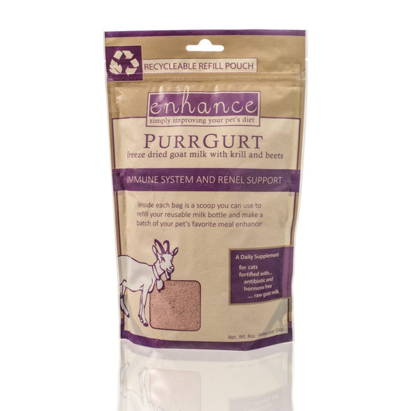 Steve's Real Food PurrGurt Freeze Dried Goat Milk with Krills and Beets Cat Supplement, 8oz