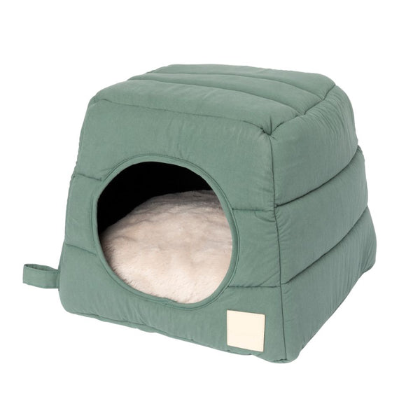 FuzzYard LIFE Myrtle Green 2-Way Cat Cubby Bed