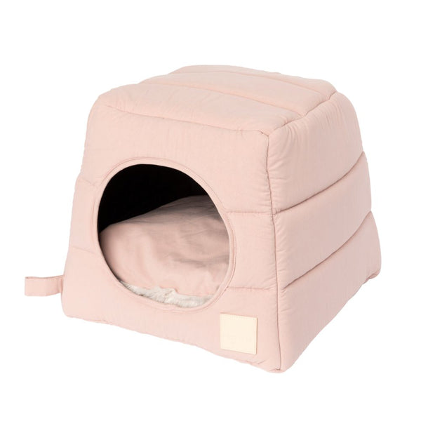 FuzzYard LIFE Soft Blush 2-Way Cat Cubby Bed