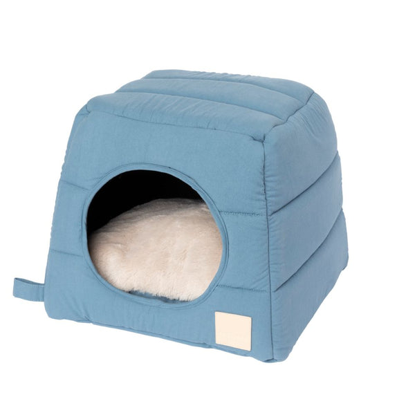 FuzzYard LIFE French Blue 2-Way Cat Cubby Bed