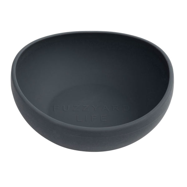 FuzzYard Life Silicone Slate Grey Dog Feeding Bowl (3 Sizes)