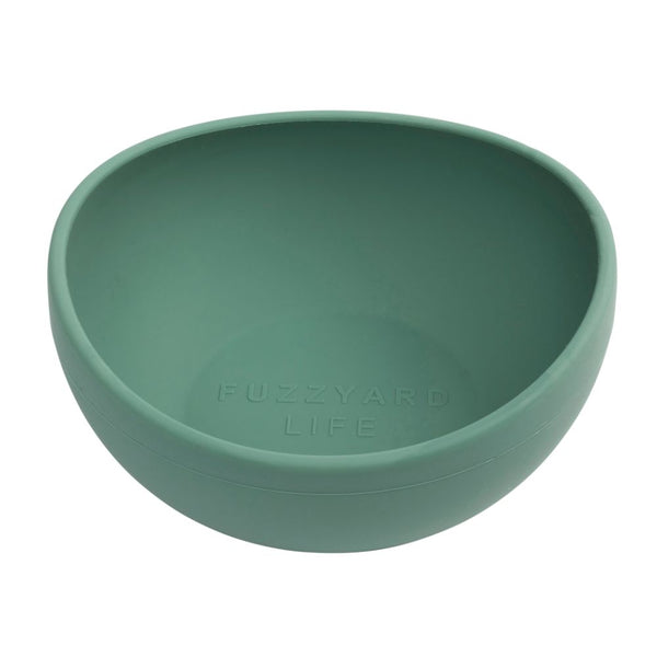 FuzzYard Life Silicone Myrtle Green Dog Feeding Bowl (3 Sizes)