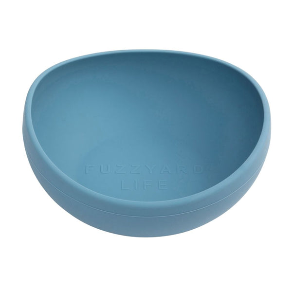 FuzzYard Life Silicone French Blue Dog Feeding Bowl (3 Sizes)