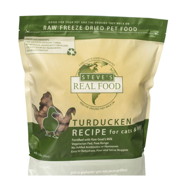 Steve's Real Food Turducken Freeze-Dried Raw Pet Food, 20oz
