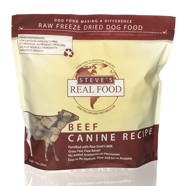 Steve's Real Food Beef Freeze-Dried Raw Dog Food, 20oz