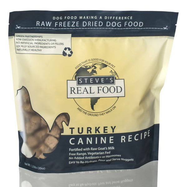 Steve's Real Food Turkey Freeze-Dried Raw Dog Food, 20oz