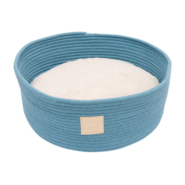 FuzzYard Life French Blue Rope Basket Pet Bed