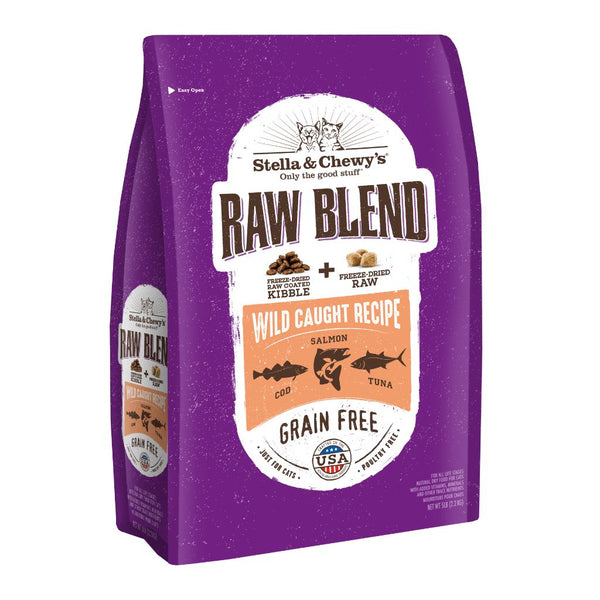 Stella & Chewy's Raw Blend Wild Caught Recipe Baked Kibble Dry Cat Food, 2.2kg