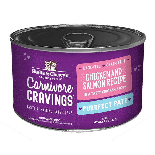Stella & Chewy's Carnivore Cravings Grain-Free Chicken & Salmon Pate Wet Cat Food, 5.2oz
