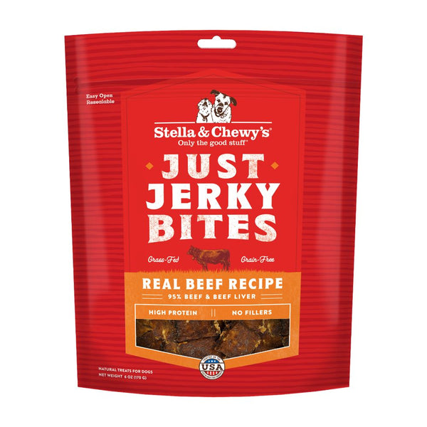Stella & Chewy's Just Jerkey Bites Beef Jerky Dog Treats, 6oz