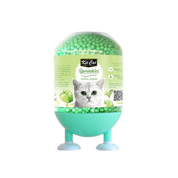 Kit Cat Sprinkles Green Apple Deodorising Litter Beads, 240g