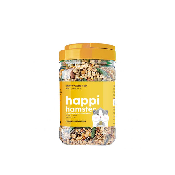 Happi Hamster Shiny & Glossy Coat Fortified Nutritional Diet, 600g