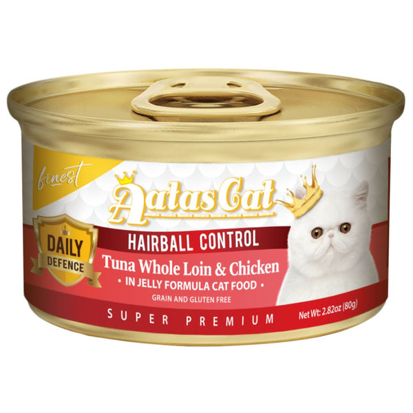 Aatas Cat Finest Daily Defence Hairball Control Wet Cat Food, 80g