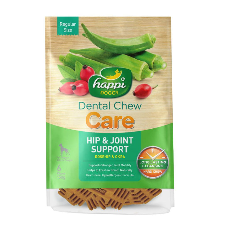Happi Doggy Care Hip & Joint Support Dog Dental Chews 4 Inches